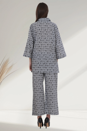Grey Cotton digital-printed Printed Co-Ord Set for Women - Image 7